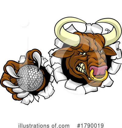 Royalty-Free (RF) Bull Clipart Illustration by AtStockIllustration - Stock Sample #1790019