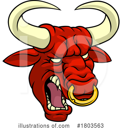 Royalty-Free (RF) Bull Clipart Illustration by AtStockIllustration - Stock Sample #1803563
