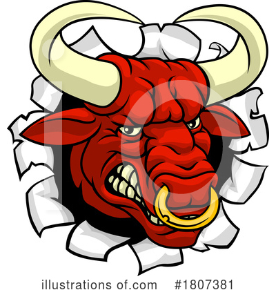 Royalty-Free (RF) Bull Clipart Illustration by AtStockIllustration - Stock Sample #1807381