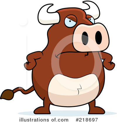 Royalty-Free (RF) Bull Clipart Illustration by Cory Thoman - Stock Sample #218697