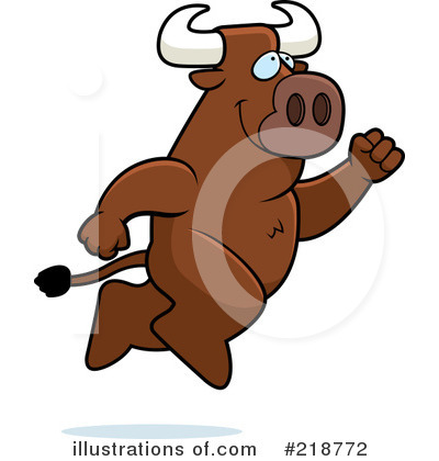 Royalty-Free (RF) Bull Clipart Illustration by Cory Thoman - Stock Sample #218772