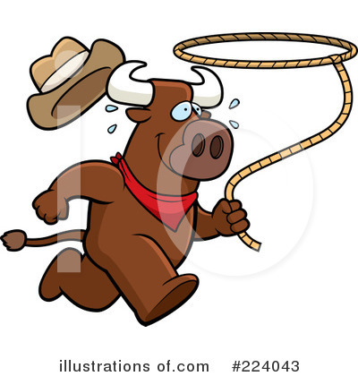 Royalty-Free (RF) Bull Clipart Illustration by Cory Thoman - Stock Sample #224043