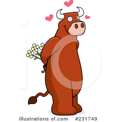 Royalty-Free (RF) Bull Clipart Illustration by Cory Thoman - Stock Sample #231749