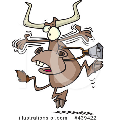 Royalty-Free (RF) Bull Clipart Illustration by toonaday - Stock Sample #439422