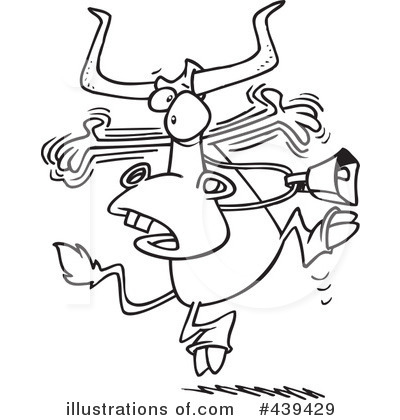 Royalty-Free (RF) Bull Clipart Illustration by toonaday - Stock Sample #439429