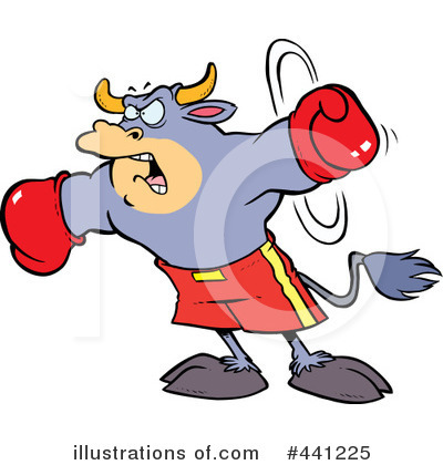 Royalty-Free (RF) Bull Clipart Illustration by toonaday - Stock Sample #441225