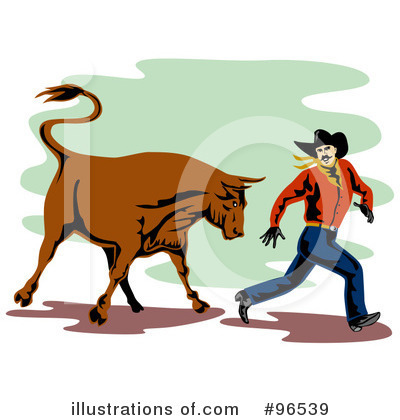 Royalty-Free (RF) Bull Clipart Illustration by patrimonio - Stock Sample #96539
