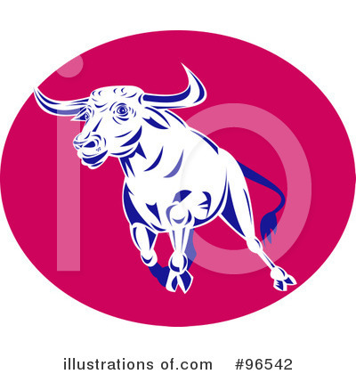 Royalty-Free (RF) Bull Clipart Illustration by patrimonio - Stock Sample #96542