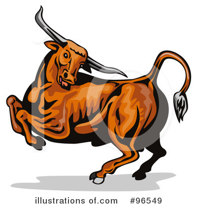 Royalty-Free (RF) Bull Clipart Illustration by patrimonio - Stock Sample #96549
