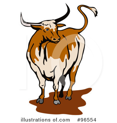 Royalty-Free (RF) Bull Clipart Illustration by patrimonio - Stock Sample #96554
