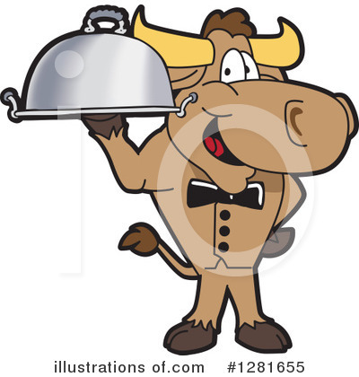Royalty-Free (RF) Bull Mascot Clipart Illustration by Mascot Junction - Stock Sample #1281655