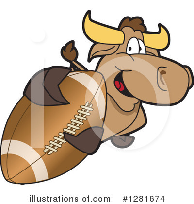 Royalty-Free (RF) Bull Mascot Clipart Illustration by Mascot Junction - Stock Sample #1281674