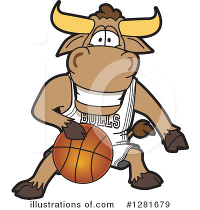 Royalty-Free (RF) Bull Mascot Clipart Illustration by Mascot Junction - Stock Sample #1281679