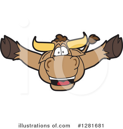Royalty-Free (RF) Bull Mascot Clipart Illustration by Mascot Junction - Stock Sample #1281681