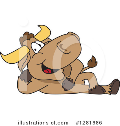Royalty-Free (RF) Bull Mascot Clipart Illustration by Mascot Junction - Stock Sample #1281686