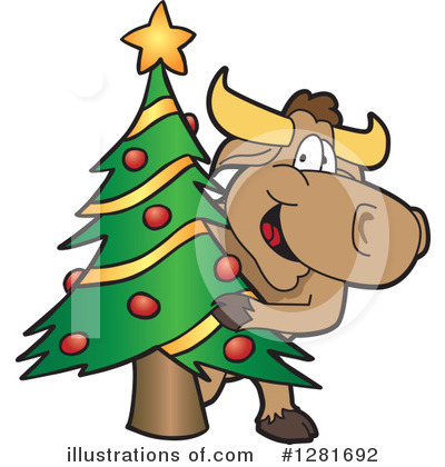 Royalty-Free (RF) Bull Mascot Clipart Illustration by Mascot Junction - Stock Sample #1281692