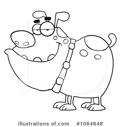 Royalty-Free (RF) Bulldog Clipart Illustration by Hit Toon - Stock Sample #1064648