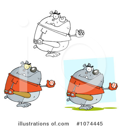 Royalty-Free (RF) Bulldog Clipart Illustration by Hit Toon - Stock Sample #1074445