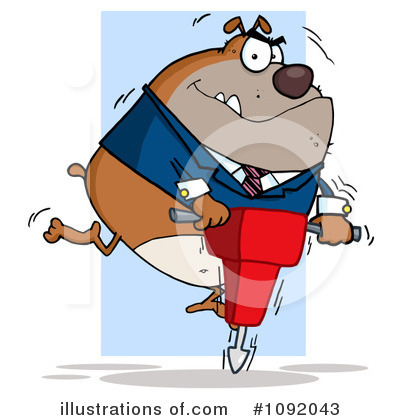 Royalty-Free (RF) Bulldog Clipart Illustration by Hit Toon - Stock Sample #1092043