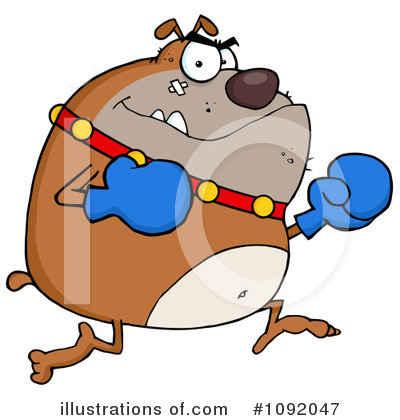 Royalty-Free (RF) Bulldog Clipart Illustration by Hit Toon - Stock Sample #1092047