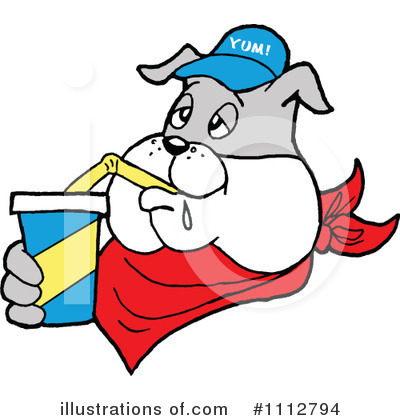 Royalty-Free (RF) Bulldog Clipart Illustration by LaffToon - Stock Sample #1112794