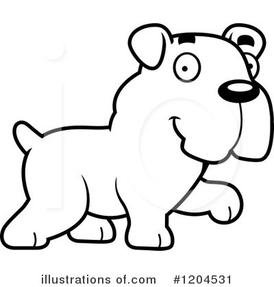 Bulldog Clipart #1204531 by Cory Thoman