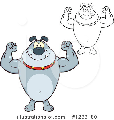 Royalty-Free (RF) Bulldog Clipart Illustration by Hit Toon - Stock Sample #1233180