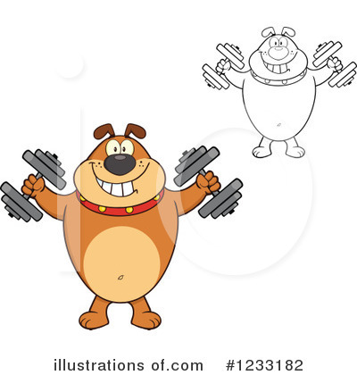 Royalty-Free (RF) Bulldog Clipart Illustration by Hit Toon - Stock Sample #1233182
