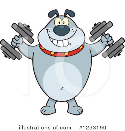 Royalty-Free (RF) Bulldog Clipart Illustration by Hit Toon - Stock Sample #1233190