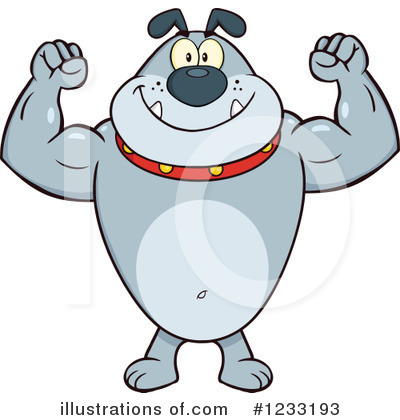 Royalty-Free (RF) Bulldog Clipart Illustration by Hit Toon - Stock Sample #1233193