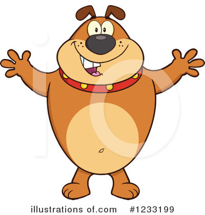 Royalty-Free (RF) Bulldog Clipart Illustration by Hit Toon - Stock Sample #1233199