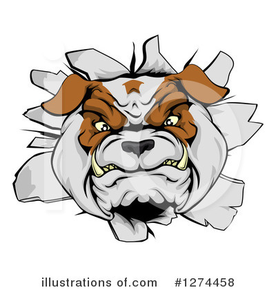 Royalty-Free (RF) Bulldog Clipart Illustration by AtStockIllustration - Stock Sample #1274458