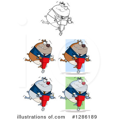 Royalty-Free (RF) Bulldog Clipart Illustration by Hit Toon - Stock Sample #1286189