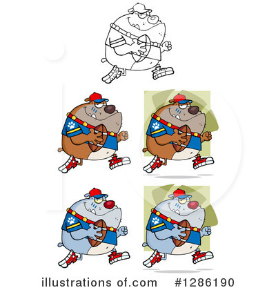 Royalty-Free (RF) Bulldog Clipart Illustration by Hit Toon - Stock Sample #1286190