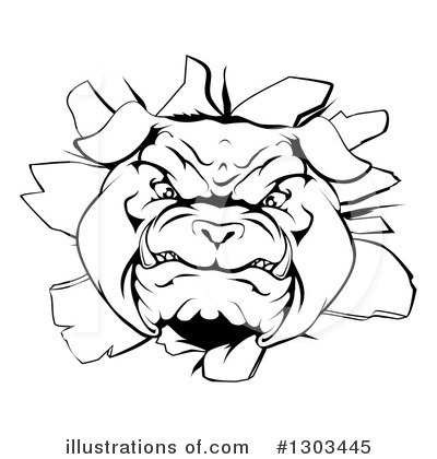 Royalty-Free (RF) Bulldog Clipart Illustration by AtStockIllustration - Stock Sample #1303445