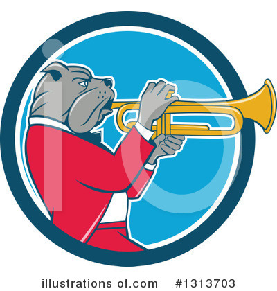 Royalty-Free (RF) Bulldog Clipart Illustration by patrimonio - Stock Sample #1313703