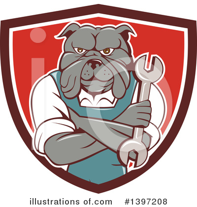 Royalty-Free (RF) Bulldog Clipart Illustration by patrimonio - Stock Sample #1397208