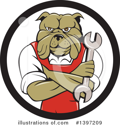 Royalty-Free (RF) Bulldog Clipart Illustration by patrimonio - Stock Sample #1397209