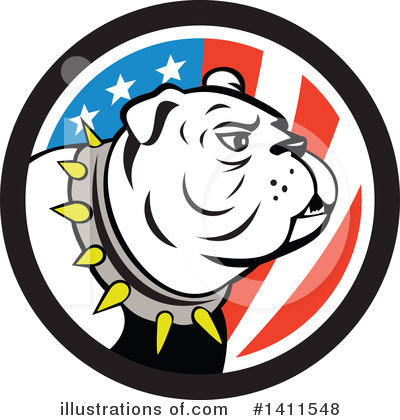Royalty-Free (RF) Bulldog Clipart Illustration by patrimonio - Stock Sample #1411548