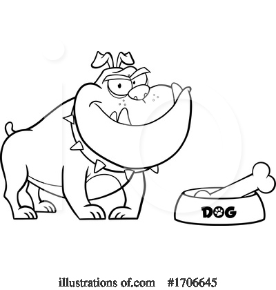 Royalty-Free (RF) Bulldog Clipart Illustration by Hit Toon - Stock Sample #1706645