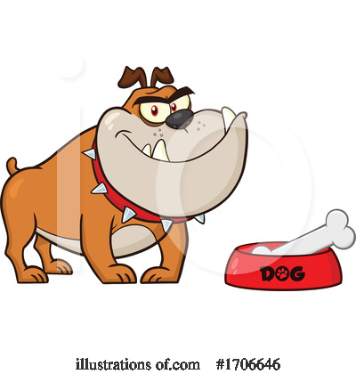 Royalty-Free (RF) Bulldog Clipart Illustration by Hit Toon - Stock Sample #1706646