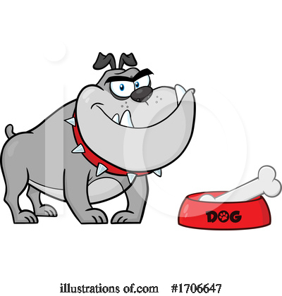 Royalty-Free (RF) Bulldog Clipart Illustration by Hit Toon - Stock Sample #1706647