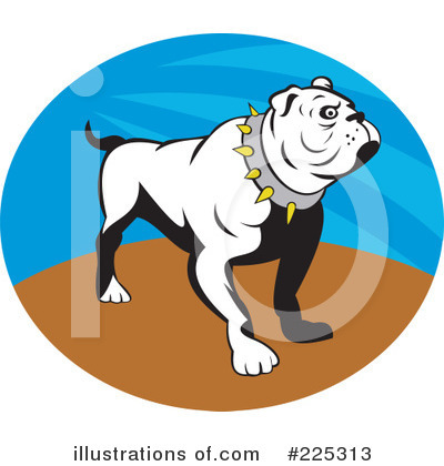 Royalty-Free (RF) Bulldog Clipart Illustration by patrimonio - Stock Sample #225313