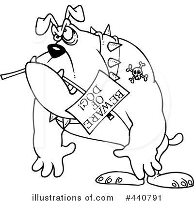 Royalty-Free (RF) Bulldog Clipart Illustration by toonaday - Stock Sample #440791