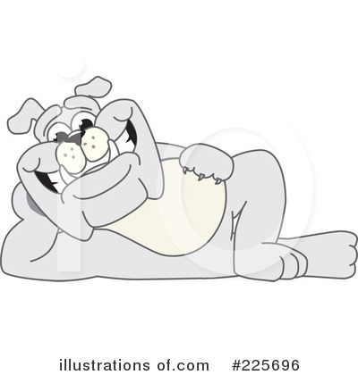 Royalty-Free (RF) Bulldog Mascot Clipart Illustration by Mascot Junction - Stock Sample #225696