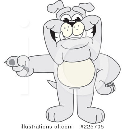 Royalty-Free (RF) Bulldog Mascot Clipart Illustration by Mascot Junction - Stock Sample #225705