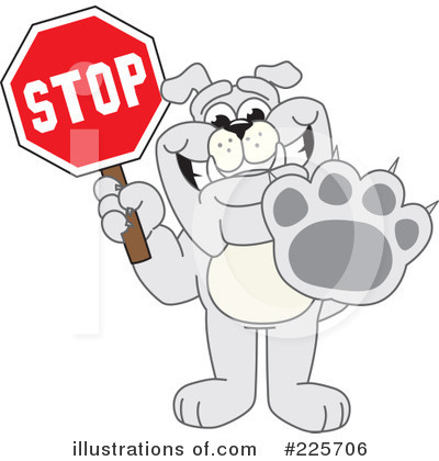 Royalty-Free (RF) Bulldog Mascot Clipart Illustration by Mascot Junction - Stock Sample #225706