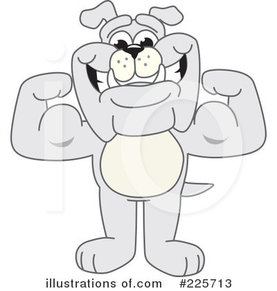 Royalty-Free (RF) Bulldog Mascot Clipart Illustration by Mascot Junction - Stock Sample #225713