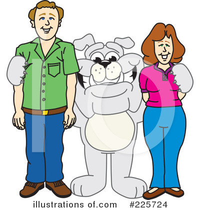 Royalty-Free (RF) Bulldog Mascot Clipart Illustration by Mascot Junction - Stock Sample #225724