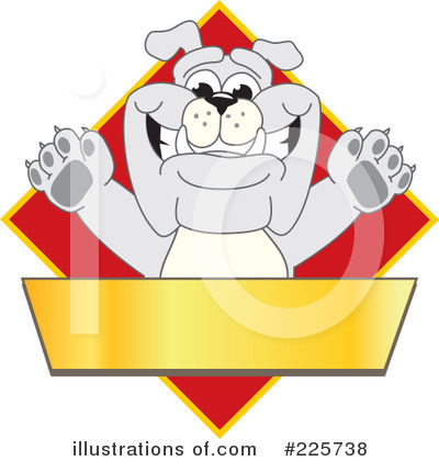 Royalty-Free (RF) Bulldog Mascot Clipart Illustration by Mascot Junction - Stock Sample #225738